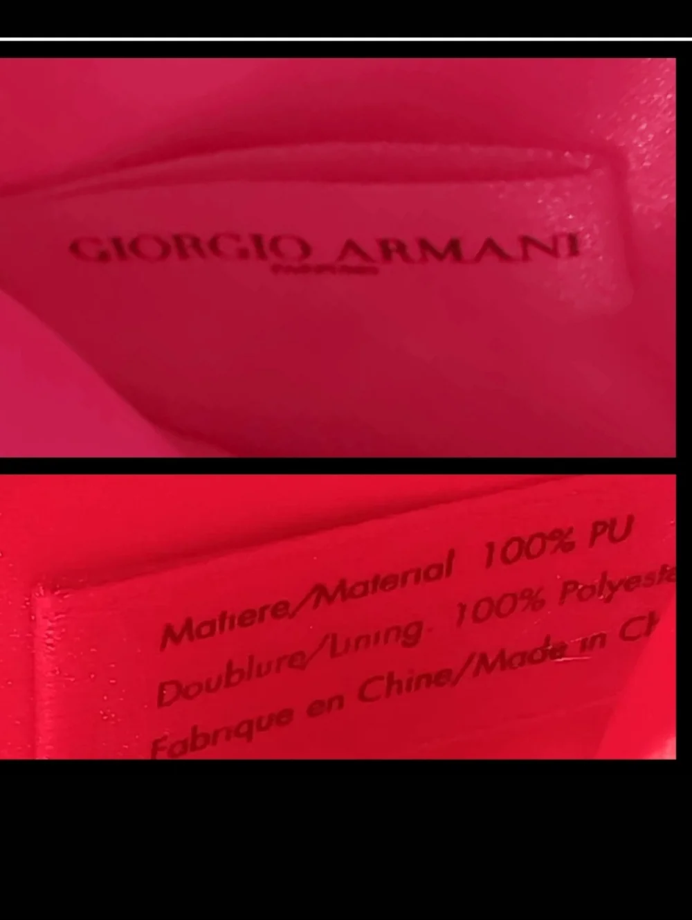 Giorgio Armani Parfums Red Makeup Bag Wristlet | NWOT